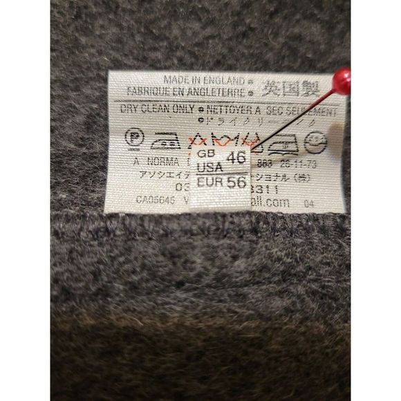 GLOVERALL MEN'S / WOMEN'S GRAY DUFFLE COAT WOOL ENGLAND SIZE US46 / EUR 56 #970 - Picture 12 of 15